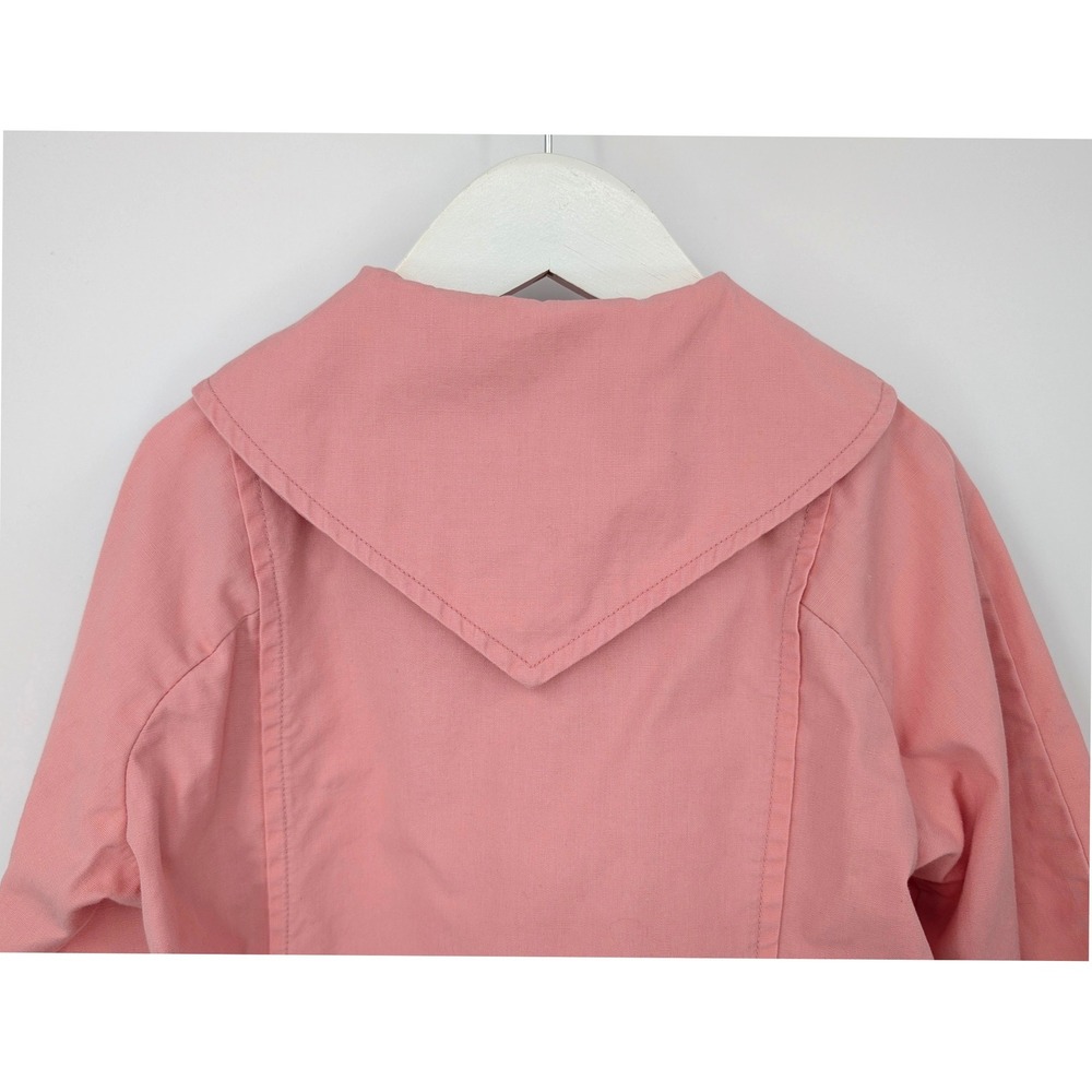 Vintage 1950s White Stag Girls Pink Sailor Collar Jacket Chore Coat Size 6X - Picture 4 of 8